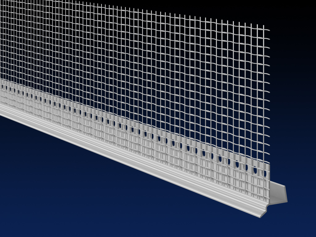 PVC EWI 12.5mm board casing 6mm drip bead 100mm mesh