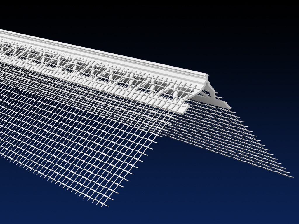 PVC EWI 6mm corner bead with 100mm mesh