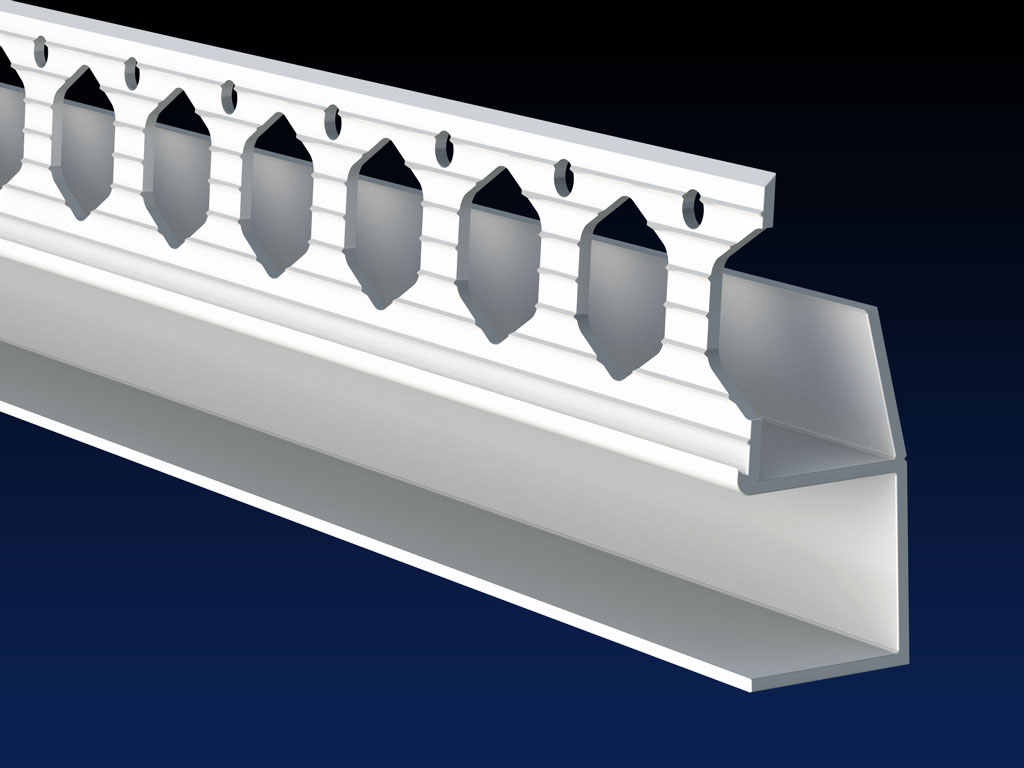 15mm PVCu shadow gap U profile