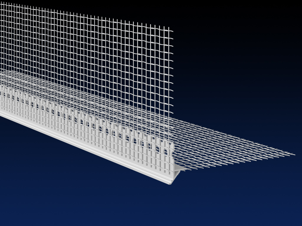 PVC EWI reveal drip profile with 100mm mesh
